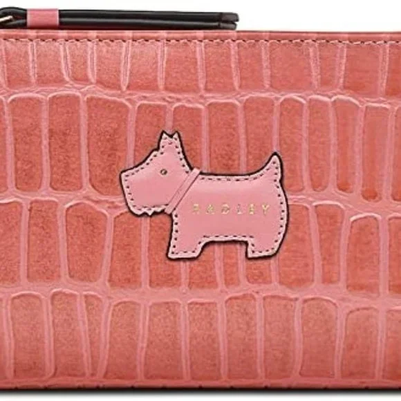 RADLEY LONDON Bags Radley Of London Heritage Faux Croc Leather Wallet In Pink Nwt Poshmark